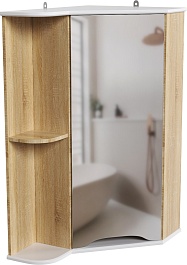 Mixline Мебель для ванной Корнер 67.5 L угловая белая/дуб – фотография-6